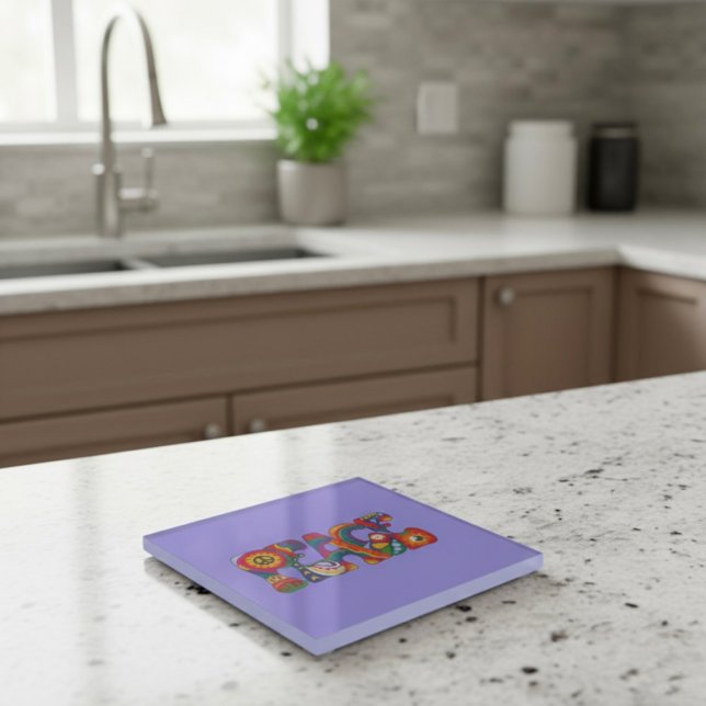 Dessous-de-verre En Verre Dessous de verre de verre de paix (Créateur téléchargé)