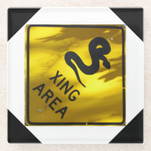 Dessous de verre de verre de passage de serpent