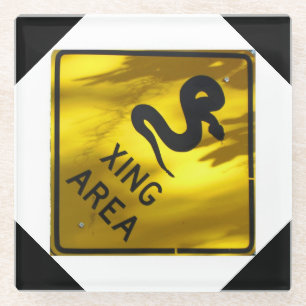 Dessous-de-verre En Verre Dessous de verre de verre de passage de serpent