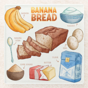 Dessous-de-verre En Verre Dessous de verre de verre de recette de gâteau