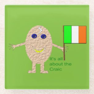 Dessous-de-verre En Verre Dessous de verre de verre d'oeuf irlandais patriot