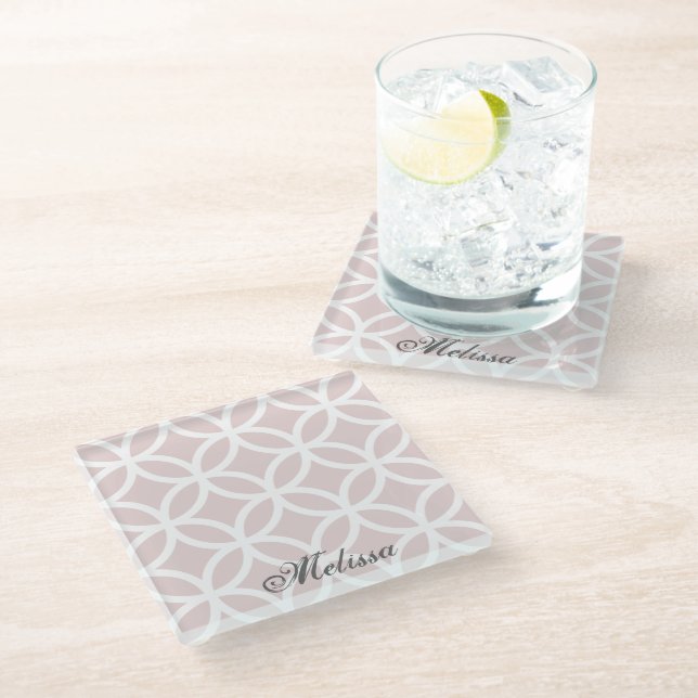 Dessous-de-verre En Verre Dessous de verre de verre personnalisé Motif de di (Incliné)