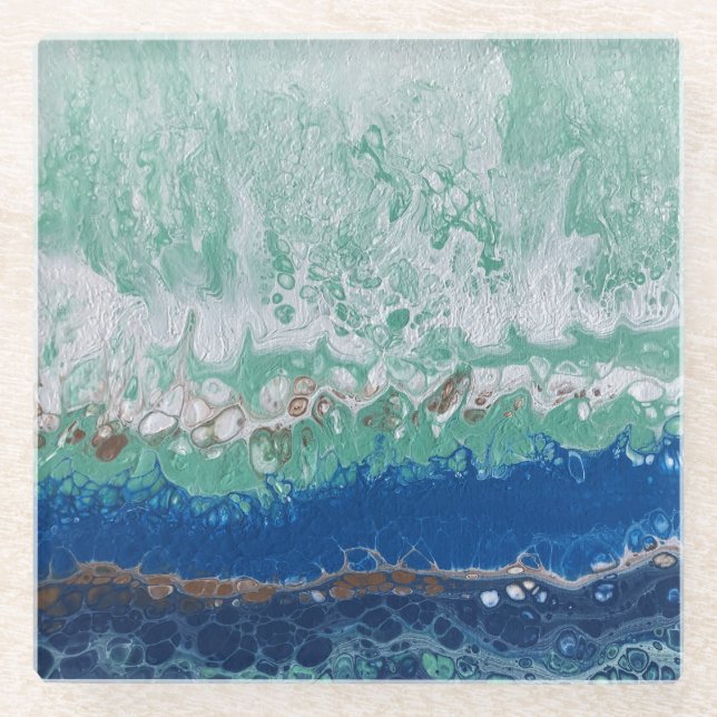 Dessous-de-verre En Verre dessous de verre de verre spectaculaire "Splashing (Devant)