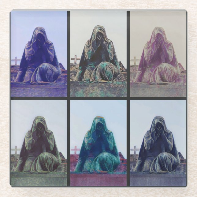 Dessous-de-verre En Verre Dessous de verre des femmes en train de pleurer (Devant)