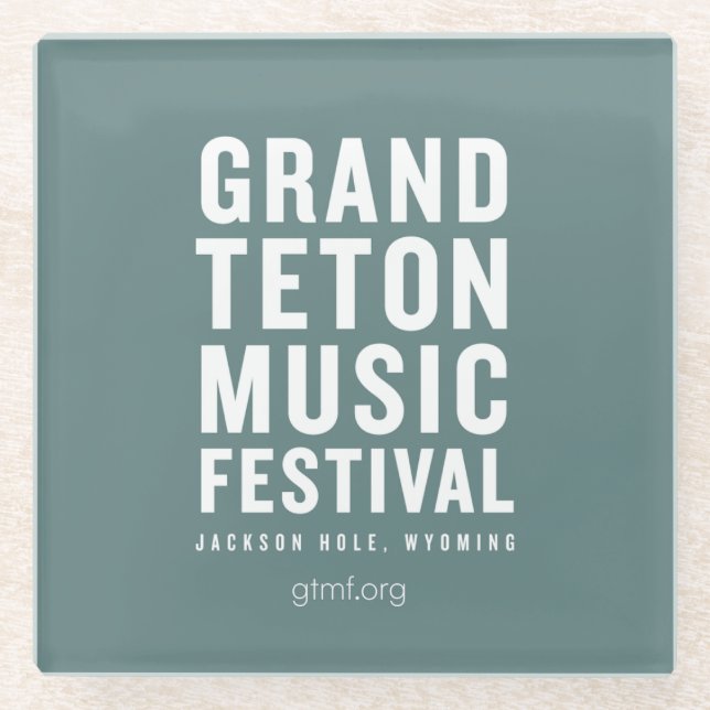 Dessous-de-verre En Verre Dessous de verre du logo GTMF (Devant)