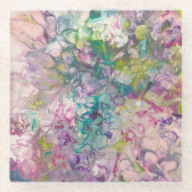 Dessous de verre en carreaux de verre carré