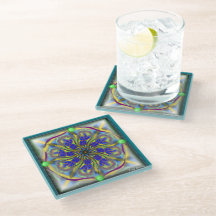Dessous de verre en verre