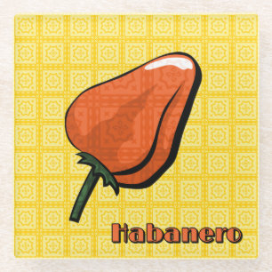 Dessous-de-verre En Verre Dessous de verre en verre au piment habanero