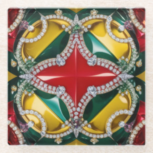 Dessous-de-verre En Verre Dessous de verre en verre aux couleurs de Los Ange