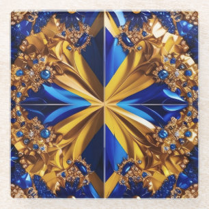 Dessous-de-verre En Verre Dessous de verre en verre avec couleurs Suède