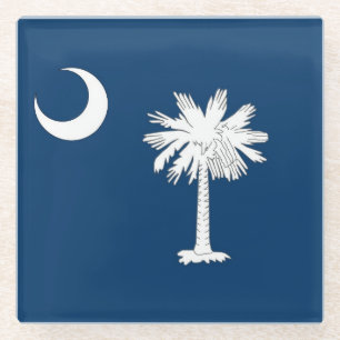 Dessous-de-verre En Verre Dessous de verre en verre avec drapeau de la Carol