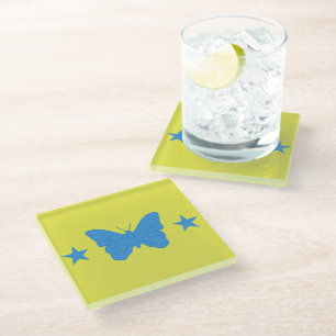 Dessous-de-verre En Verre Dessous de verre en verre avec le drapeau de Bady