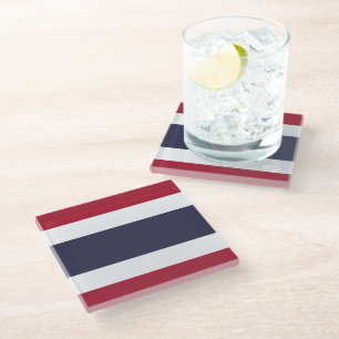 Dessous-de-verre En Verre Dessous de verre en verre avec le drapeau de la Th