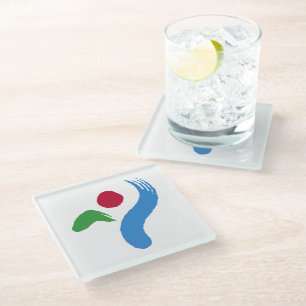 Dessous-de-verre En Verre Dessous de verre en verre avec le drapeau de Séoul