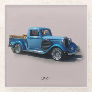 Dessous-de-verre En Verre dessous de verre en verre Blue Truck 1935