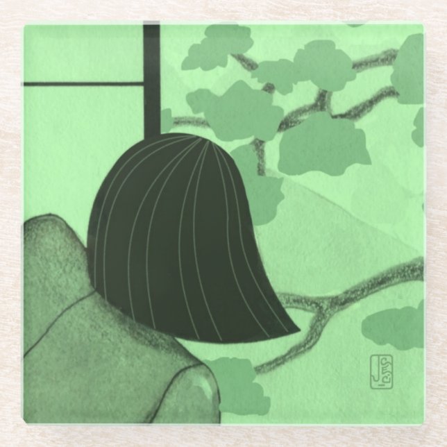 Dessous-de-verre En Verre Dessous de verre en verre classe d'été pour fille  (Devant)