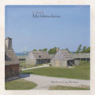 Dessous-de-verre En Verre Dessous de verre en verre colonial Michilimackinac