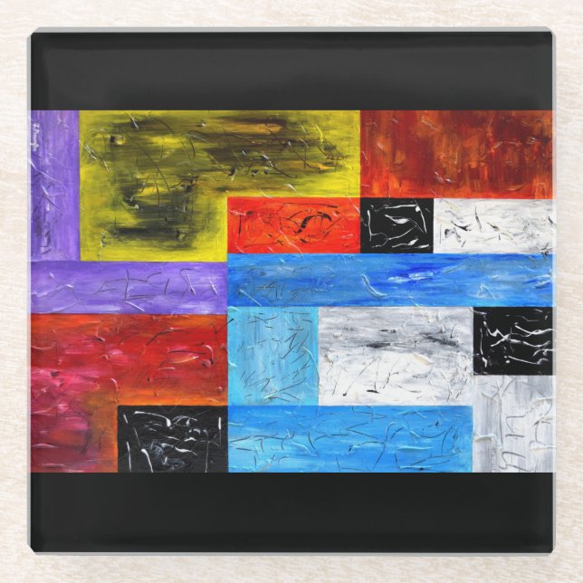 Dessous-de-verre En Verre Dessous de verre en verre d'art (Devant)