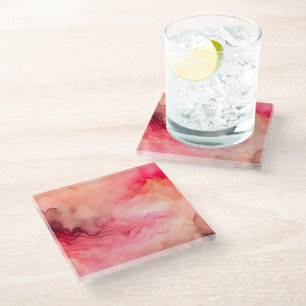 Dessous-de-verre En Verre Dessous de verre en verre d'art fumé coloré