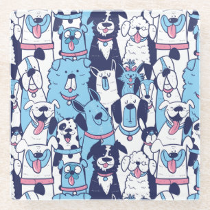Dessous-de-verre En Verre Dessous de verre en verre de Chiens mignons