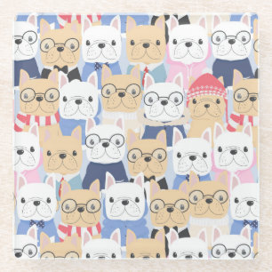 Dessous-de-verre En Verre Dessous de verre en verre de Chiens mignons