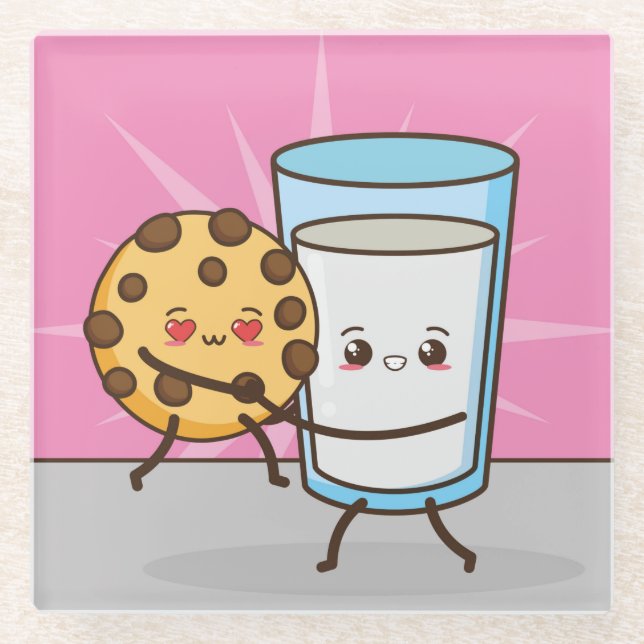 Dessous-de-verre En Verre Dessous de verre en verre de cuisine Kawaii (Devant)