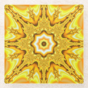 Dessous-de-verre En Verre Dessous de verre en verre de fractale d'étoile