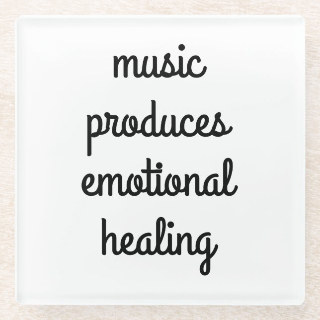 Dessous-de-verre En Verre Dessous de verre en verre de guérison émotionnel (Devant)