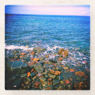 Dessous-de-verre En Verre Dessous de verre en verre de la rive de pierre