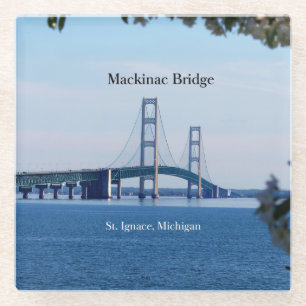 Dessous-de-verre En Verre dessous de verre en verre de Mackinac Bridge St. I