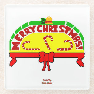 Dessous-de-verre En Verre Dessous de verre en verre de Noël