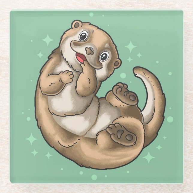 Dessous-de-verre En Verre Dessous de verre en verre de Otter (Devant)