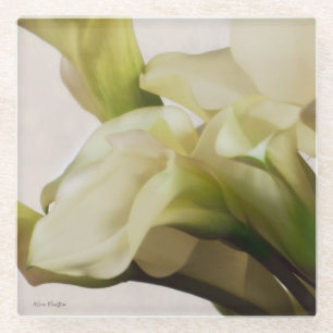 Dessous-de-verre En Verre Dessous de verre en verre de zantedeschia