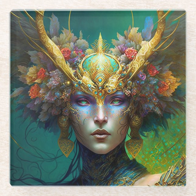 Dessous-de-verre En Verre Dessous de verre en verre d'Imaginaire de femme El (Devant)