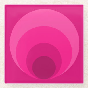 Dessous-de-verre En Verre Dessous de verre en verre d'inspiration rétro