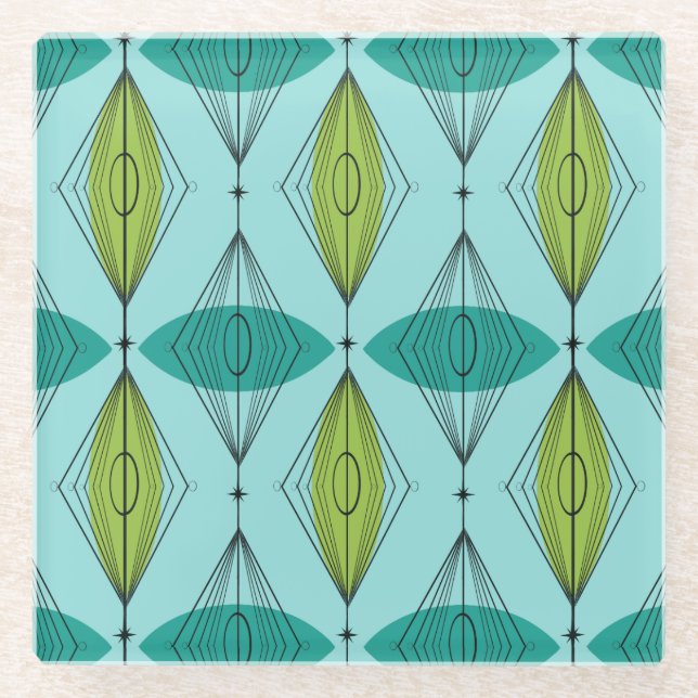 Dessous-de-verre En Verre Dessous de verre en verre d'oignon atomique et Sta (Devant)