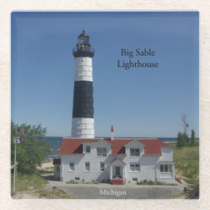 Dessous-de-verre En Verre Dessous de verre en verre du phare de Big Sable