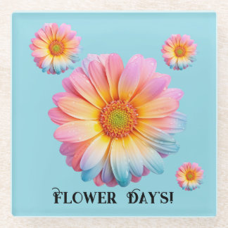 Dessous-de-verre En Verre Dessous de verre en verre Fleur de Daisy (Jour de 