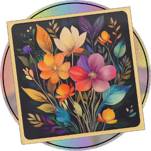 Dessous-de-verre En Verre DESSOUS DE VERRE EN VERRE - Fleurs Jolies & Coloré