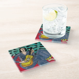 Dessous-de-verre En Verre Dessous de verre en verre guitare