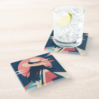 Dessous-de-verre En Verre Dessous de verre en verre inspiré d'anime de colle