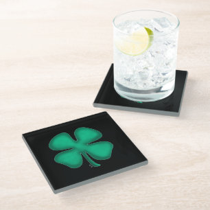 Dessous-de-verre En Verre Dessous de verre en verre irlandais noir