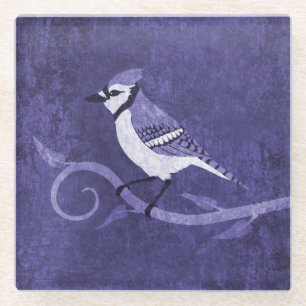 Dessous-de-verre En Verre Dessous de verre en verre Jay bleu
