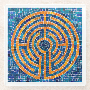 Dessous-de-verre En Verre Dessous de verre en verre LABYRINTH IV - Blanc