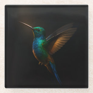 Dessous-de-verre En Verre Dessous de verre en verre Luxe noir, Colibri en vo