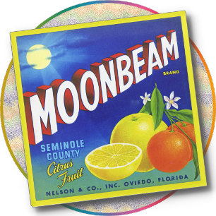 Dessous-de-verre En Verre Dessous de verre en verre - Moonbeam Citrus - Étiq