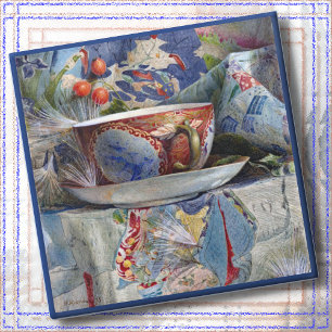 Dessous-de-verre En Verre Dessous de verre en verre - Nature morte avec tass