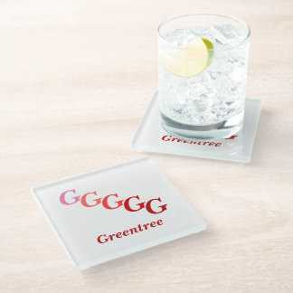 Dessous-de-verre En Verre Dessous de verre en verre - Nom et lettres à pas (