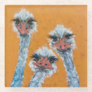 Dessous-de-verre En Verre Dessous de verre en verre Ostrich Sisters