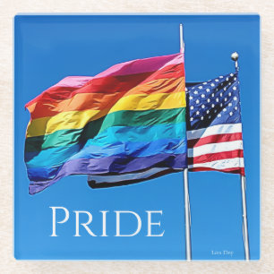 Dessous-de-verre En Verre dessous de verre en verre "Pride"